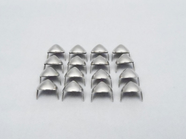 100 Silver Half Inch 12mm Cone Studs image 1
