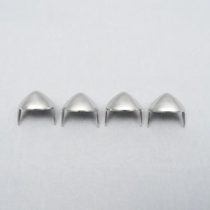 100 Silver Half Inch 12mm Cone Studs image 2