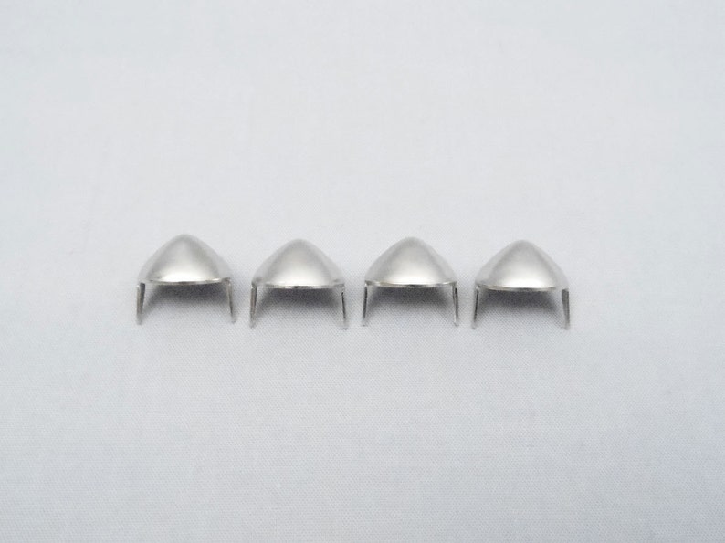 100 Silver Half Inch 12mm Cone Studs image 2