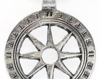 Pewter Wheel of Life Tibetan Buddha Yoga Namaste Meditation Pendant (31I)