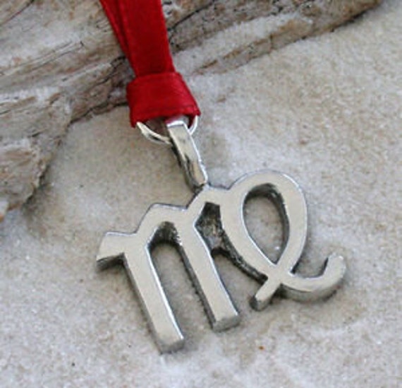 Pewter Virgo Astrology Zodiac Sign The Virgin Christmas Ornament and Holiday Decoration August 24-September 23 Birthday