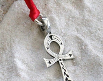 Pewter Ankh Egyptian Cross Egypt Hieroglyphic Christmas Ornament and Holiday Decoration (31A)