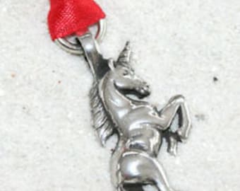 Pewter Unicorn Fairy Pagan Horse Christmas Ornament and Holiday Decoration (47F)