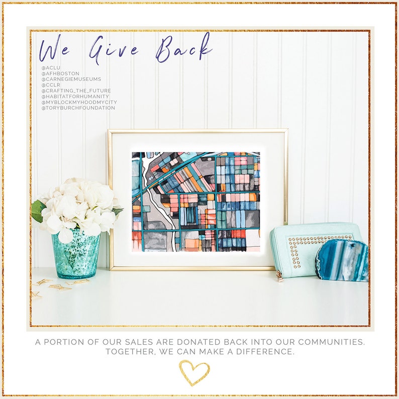 Bridgeport Chicago Art Print Chicago Map Wall Art Engagement Etsy