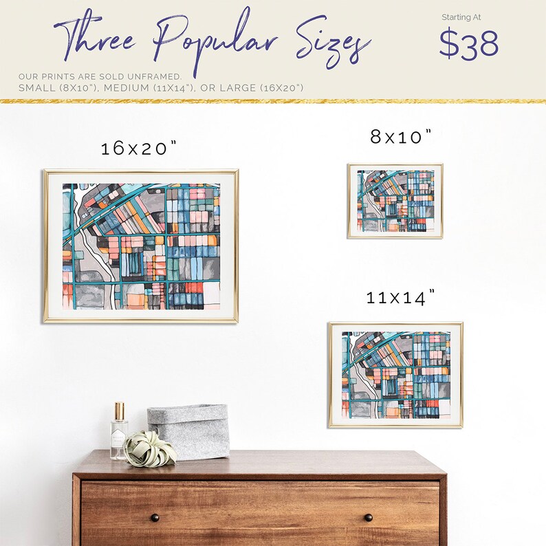 Bridgeport Chicago Art Print Chicago Map Wall Art Engagement Etsy