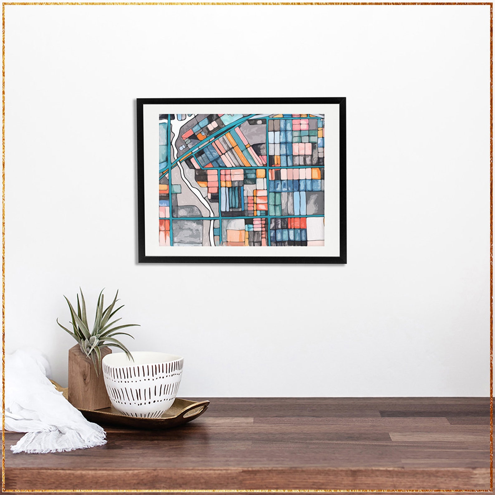 Bridgeport Chicago Art Print Chicago Map Wall Art Engagement Etsy