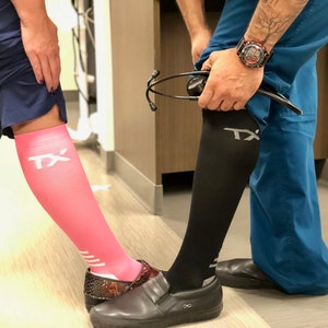 TX 20-30mmHg Graduated Compression Socks for Nurses and Healthcare