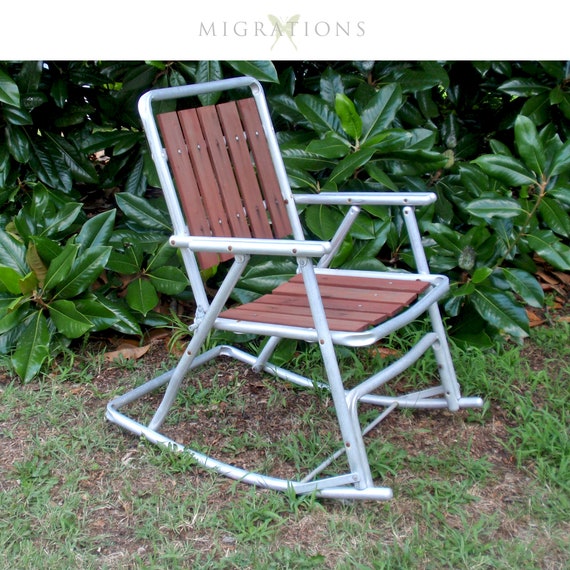 aluminum folding rocking chair