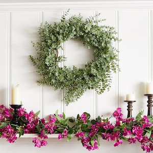 Gray-Green Eucalyptus Everyday All Seasons Front Door Wreath