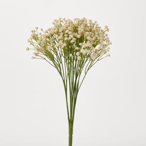 Cream Baby&#39;s Breath Gypsophila Bush Everyday Faux Stem Bouquet - 15&quot;