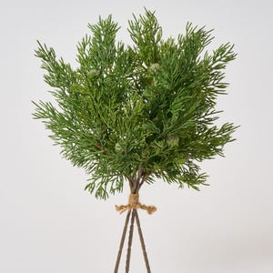 Seeding Juniper Berry Bundle of 3 Stems Faux Winter Greenery Spray  - 16"
