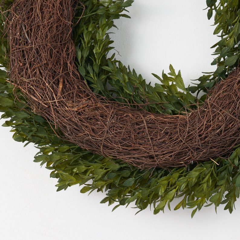 Realistic Boxwood Everyday All Seasons Spring Summer Outdoor Wreath 2 Sizes image 10