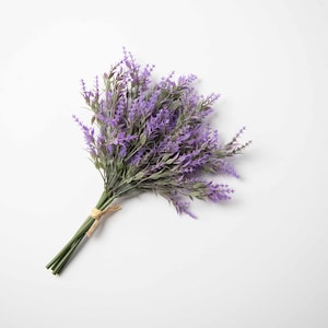 Faux Lavender Bouquet Stem Bundle of Four - 15"