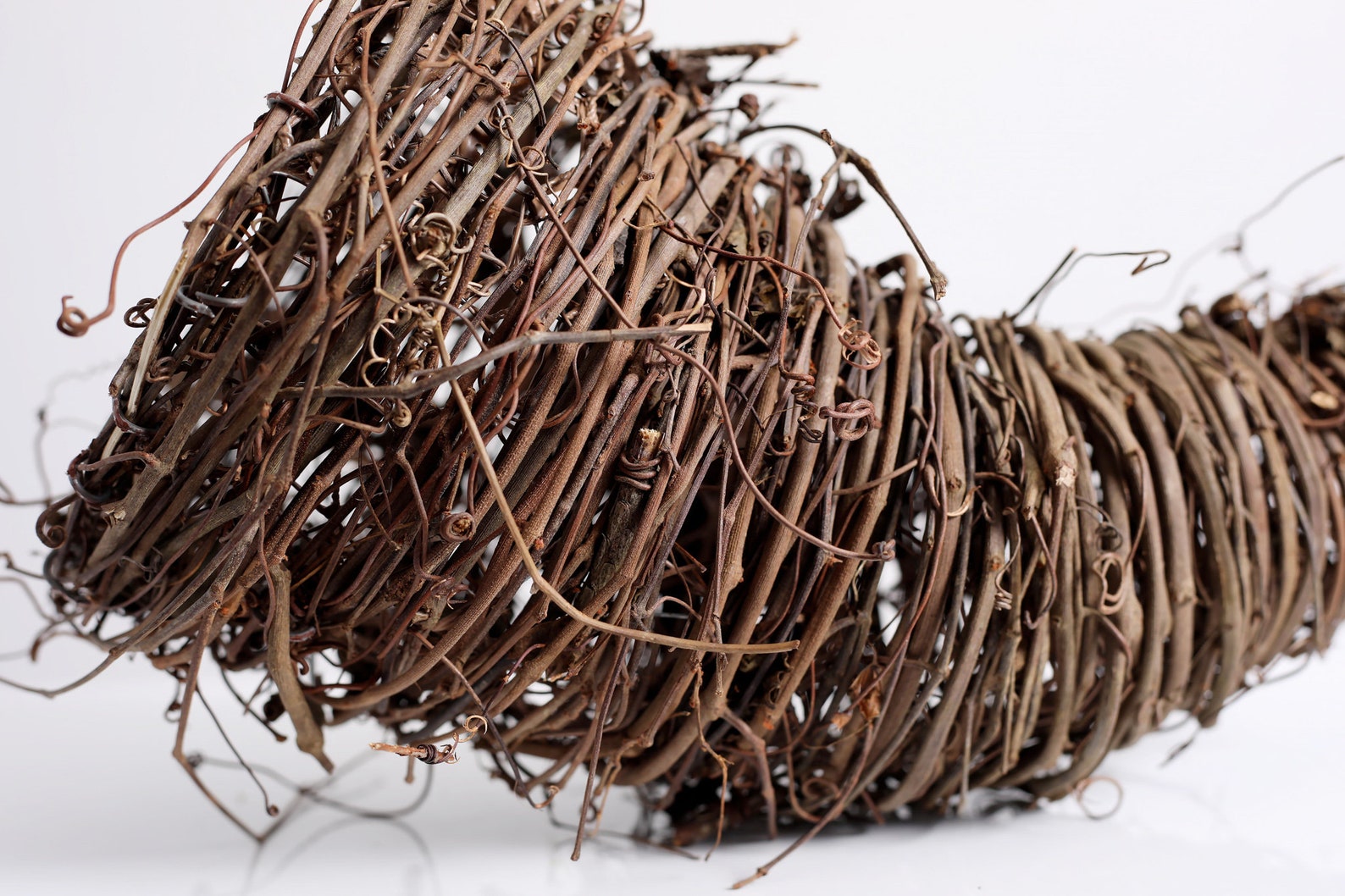 Natural Grapevine Cornucopia Basket Thanksgiving Fall Decor Etsy