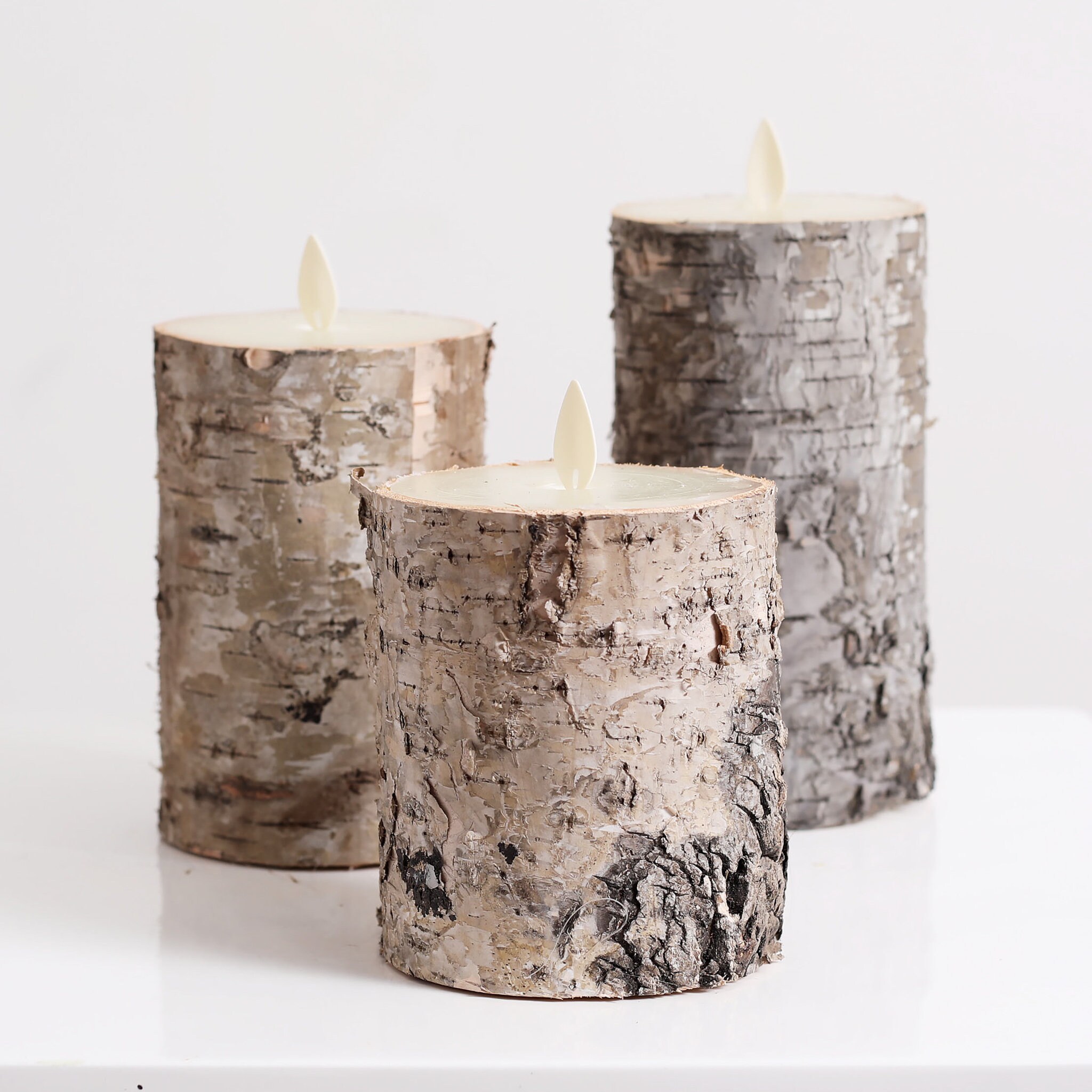 Birch led 2024 candle set