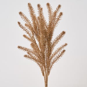 Glitter Flocked Bronze Kupfer Pine Buschstamm Spray - 19 &quot;&quot;