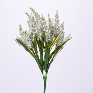 Cream Faux Astilbe Bouquet Faux Floral Spray  - 18&quot;