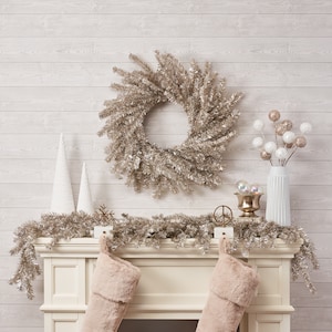 Silver & Gold Metallic Soft Touch Tinsel Garland Glitzy New Year&#39;s Holiday Party Decor