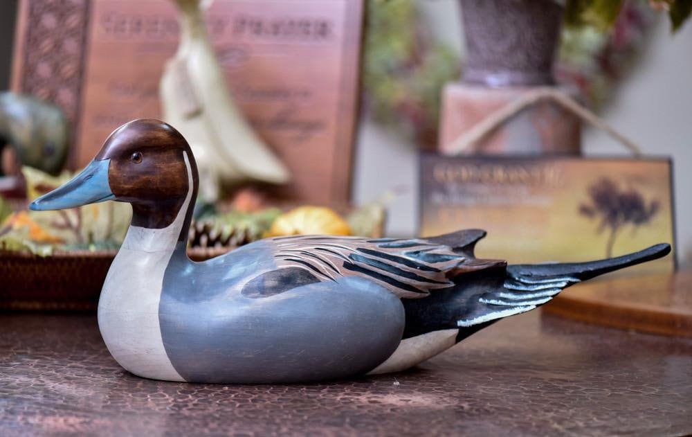 Hand Carved Pintail Drake Full Size Premier Wooden Decorative Duck