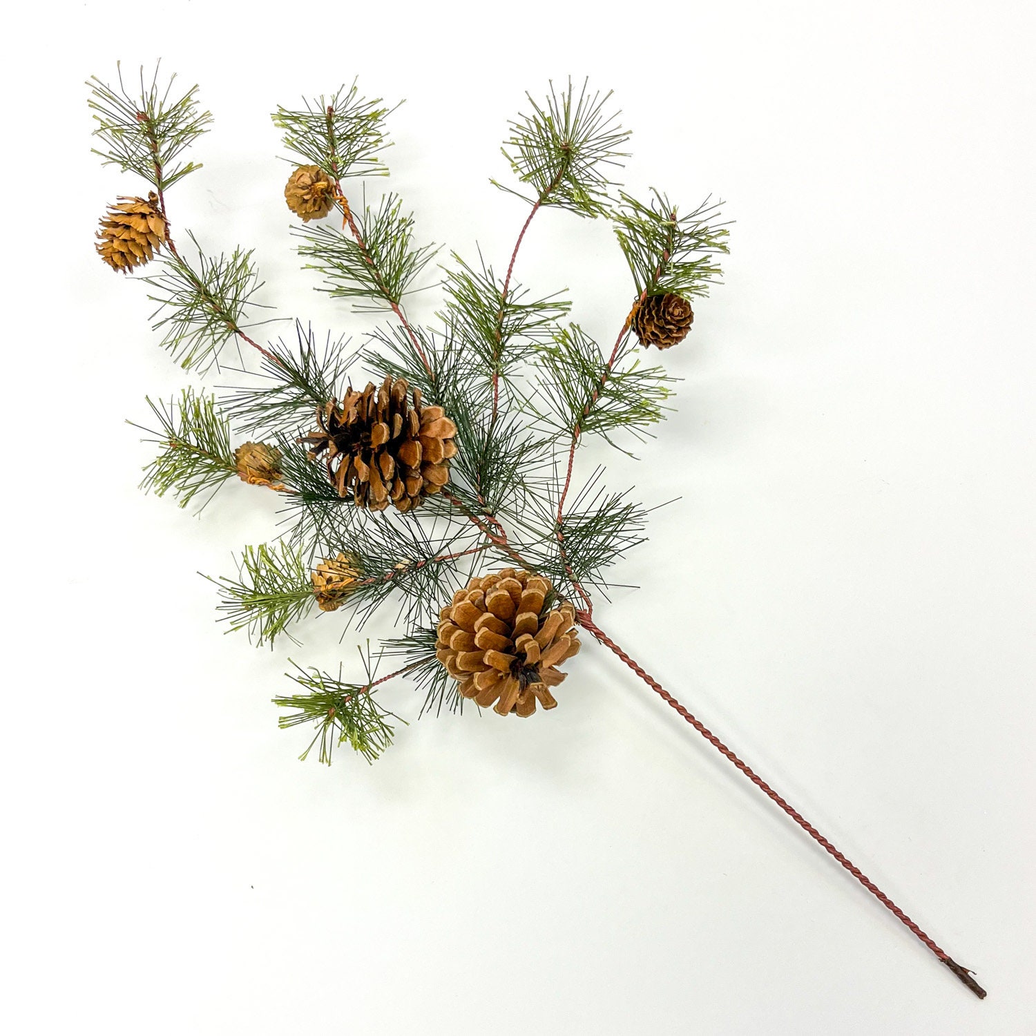 Factory Direct Craft Package of 12 Weatherproof Gold Glittered Wispy Pine  Picks for Indoor and Outdoor Holiday Decorations