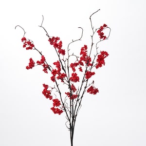 Red Berry Cluster Branches Faux Holiday Spray - 38&quot;