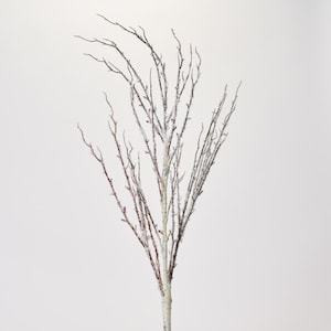 Snow Flocked Birch Tree Branch Twig Spray - 38&quot;