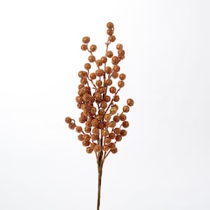 Metallic Light Copper Glitter Berry Spray - 29&quot;