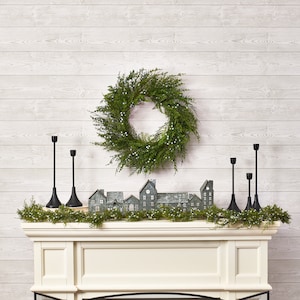 Seeding Winter Juniper Berry Greenery Classic Holiday Front Door Wreath