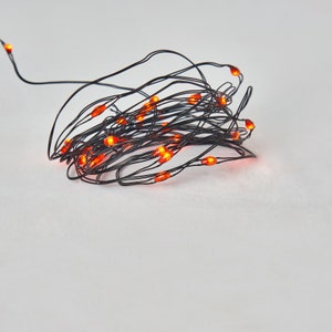 Black & Orange Fairy Lites LED Battery Powered Multifunction Halloween Light String