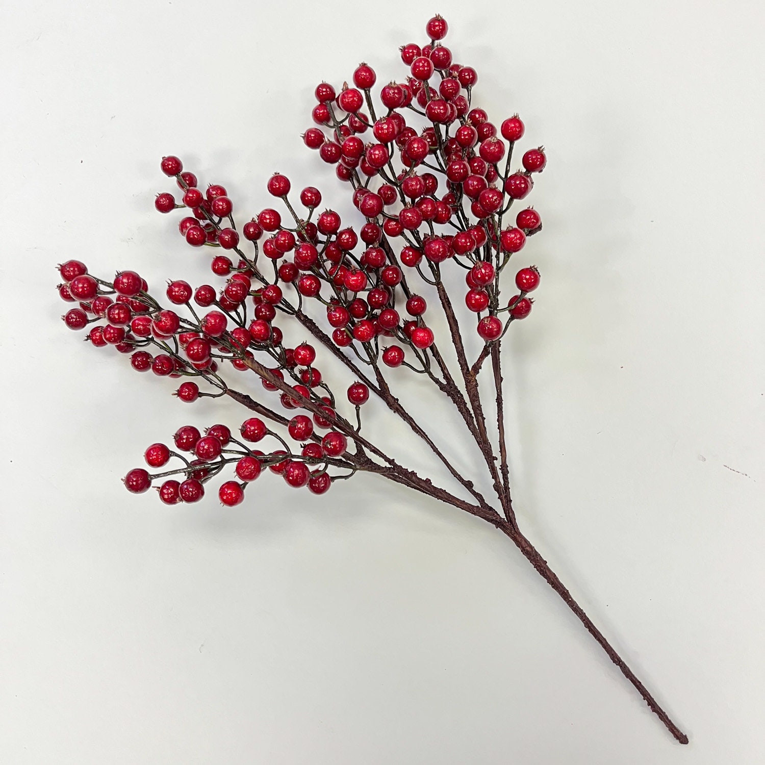 15x Red Berries Stems Joblot Artificial Pick Holly Berry Christmas