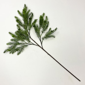 Faux Winter Pine Spray Long Stem Holiday Greenery  - 27&quot;