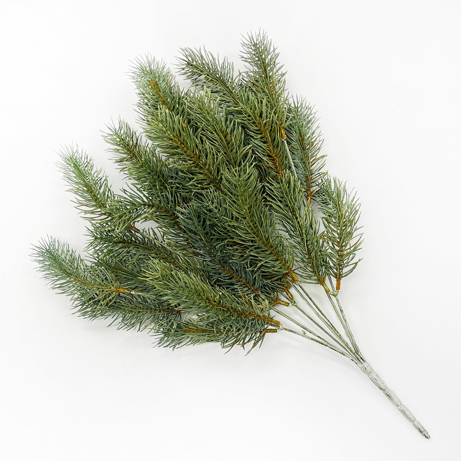 Faux Pine Stems , Faux Pine Greenery Stems , Faux Christmas Greenery 