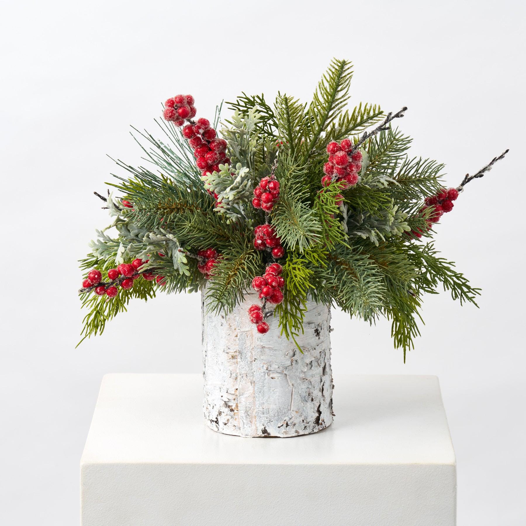 Flower grave vase winter