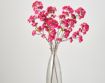 Ramo floral de flor de cerezo artificial rosa intenso de tallo largo - 91 cm