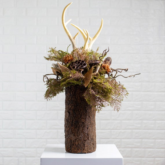 Woodland Folklore Mossy Branch Natural Dried Pod Mix Faux Etsy