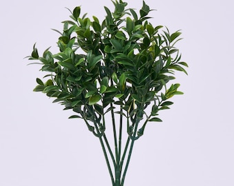 Deluxe All Season Greenery Faux Boxwood Bush Spray - 10"
