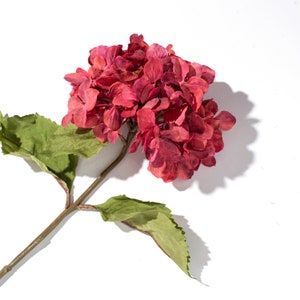 Ramo de hortensias artificiales de seda rosa - 27&quot;