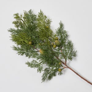 Real Touch Green Cedar & Pinecone Christmas Faux Greenery Branch - 28&quot;