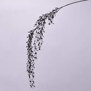 Wispy Black Willow Faux Leaf Foliage Hanger Spray - 53&quot;