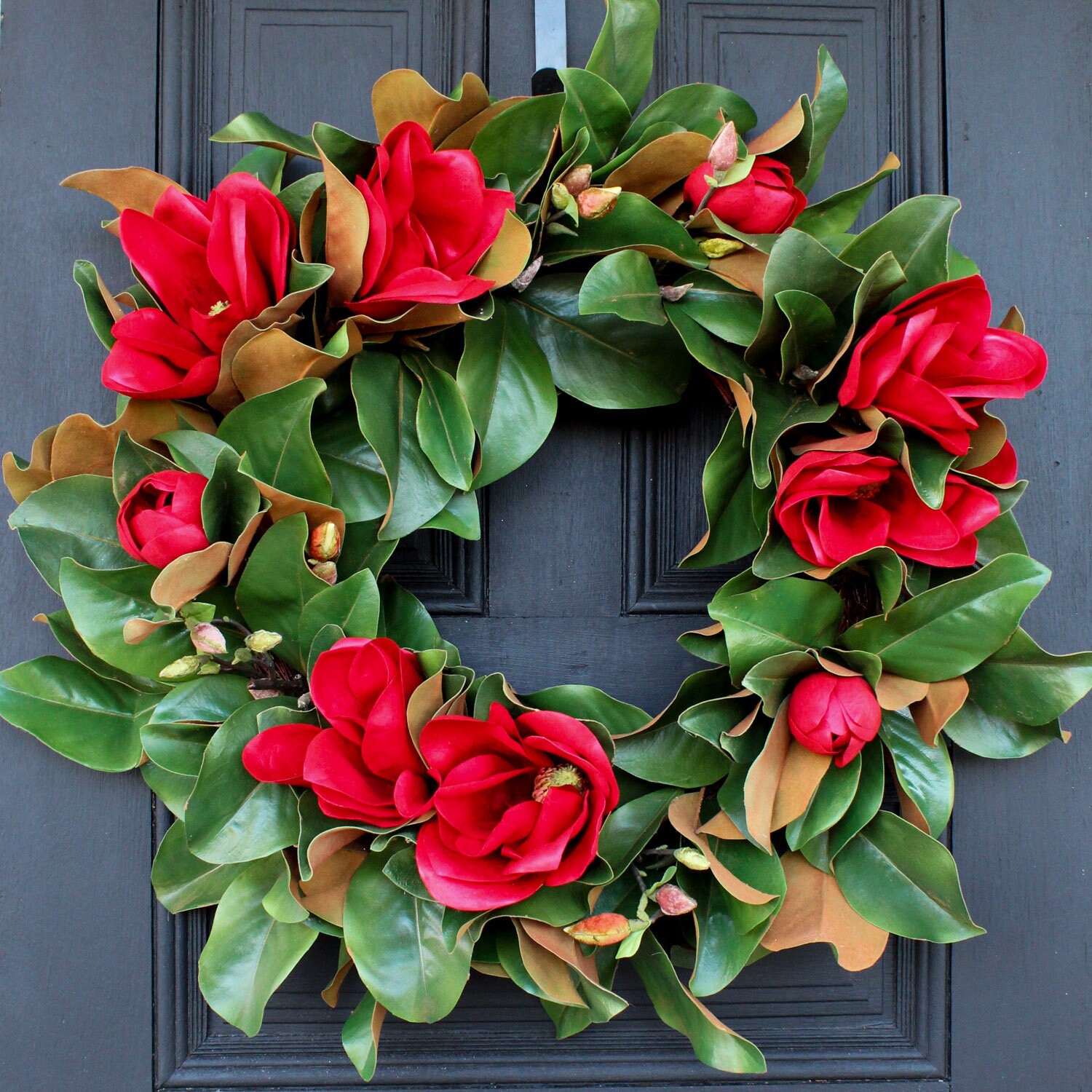 Magnolia Christmas 2022 Collection Christmas Red Magnolia Real Touch Leaf Front Door Holiday | Etsy Ireland