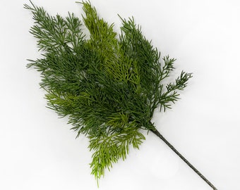 Real Touch Mixed Green Soft Cedar Small Stem Spray 17"