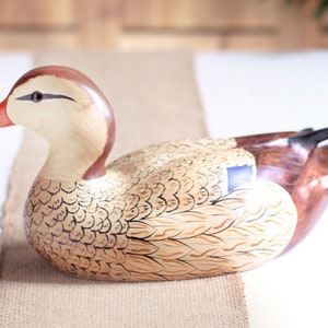 Hand Carved Mallard Hen Full Size Premier Wooden Decorative Duck Decoy