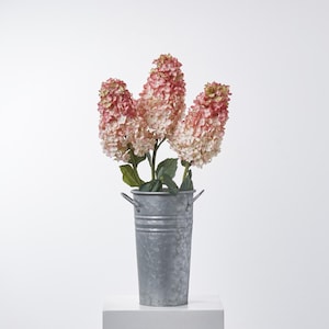 Light Pink Silk Pee Gee Hydrangea Single Long Stem Spray - 36&quot;