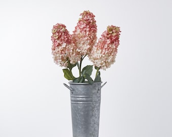 Light Pink Silk Pee Gee Hydrangea Single Long Stem Spray - 36"