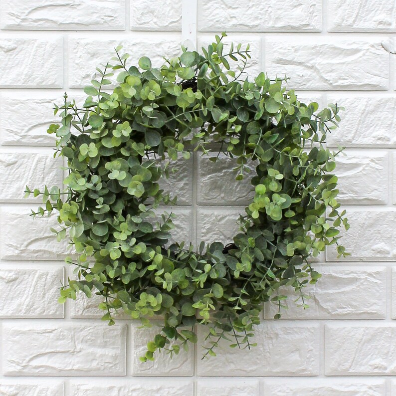 Eucalyptus Mini Wreath Everyday Centerpiece Candle Ring Etsy