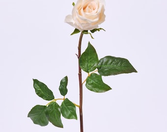 Real Touch Beige Enkelros 50 cm Konstblommig Stjälk