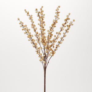 Herbst Ernte Neutral Cream Berry Cluster Spray Bündel von 3 langen Stielen - 72 cm