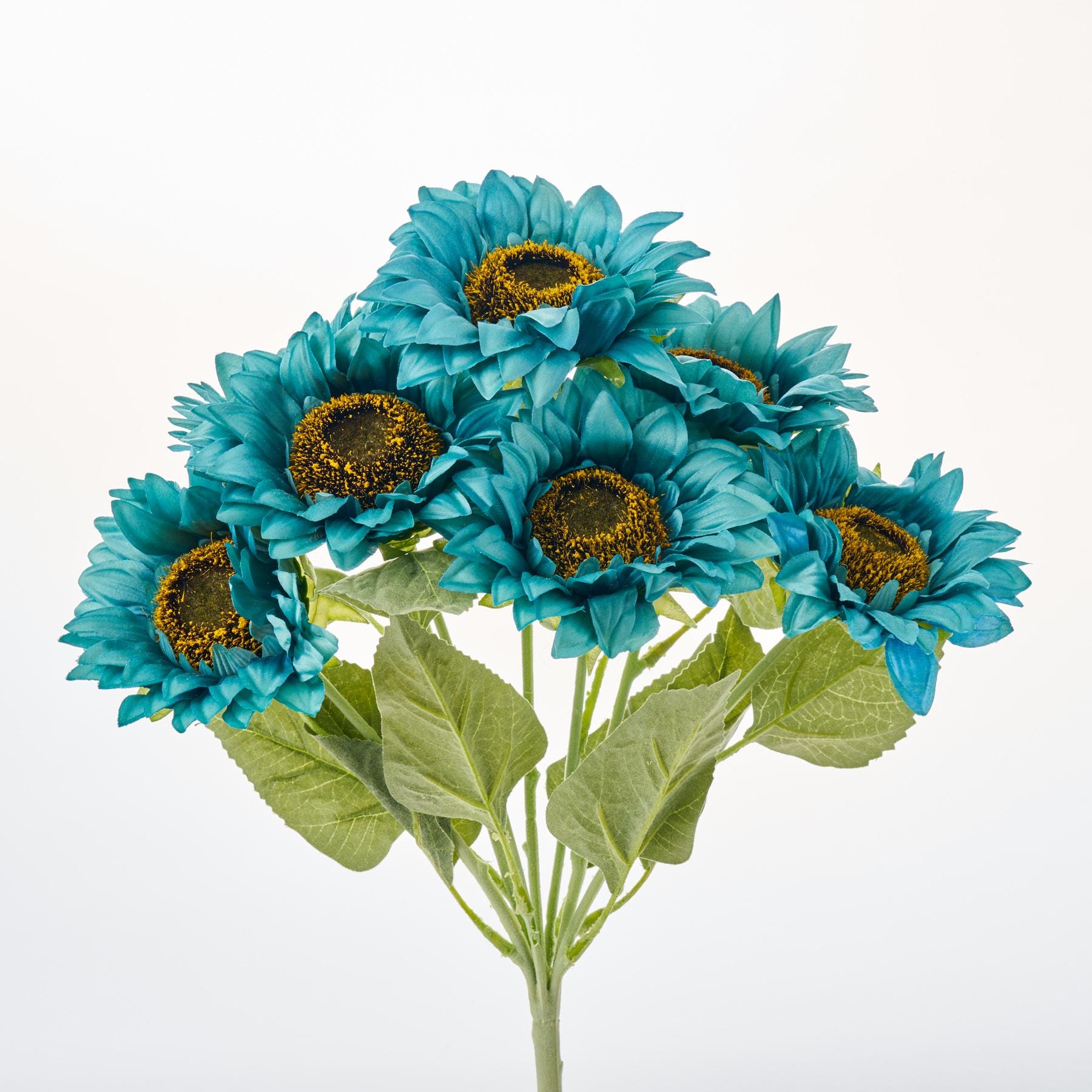 Trkis-Blau-Kunstblumen-Sonnenblumen-Busch-Blumenstrau - 43 cm - Etsy  sterreich