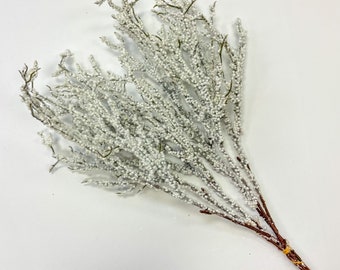 Snow Flocked Glitter Twig Bundle Winter Holiday Decor Stem - 19"