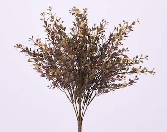 Mini arbusto de boj marrón, espray de vegetación otoñal para uso diario - 40 cm